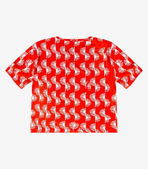 Blusa Feminina Estampada Infinita Cor Laranja
