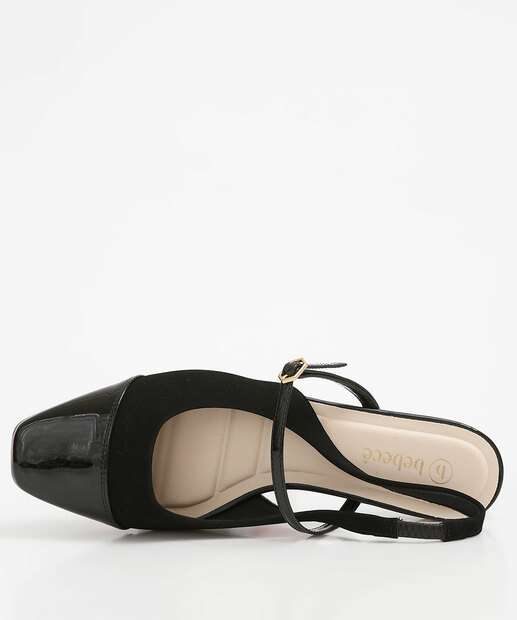 Sapatilha Feminina Slingback Bico Redondo Bebecê 