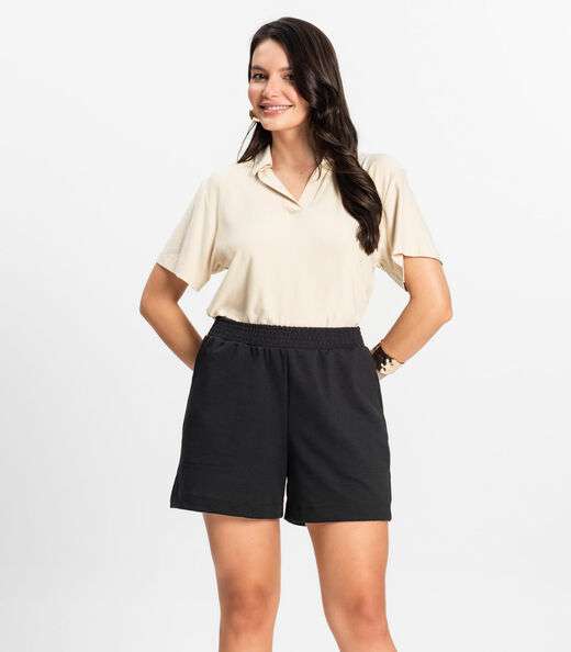 Image_Shorts Feminino Molecotton de Vicose Rovitex Preto