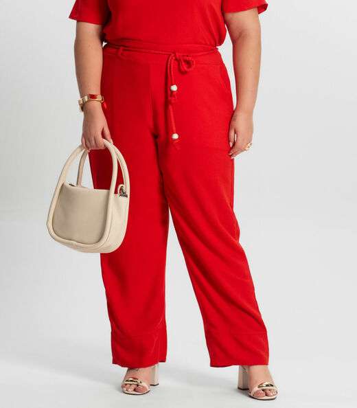Calça Feminina Plus Size Secret Glam Laranja