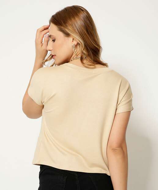 Blusa Feminina Básica Manga Curta Marisa  