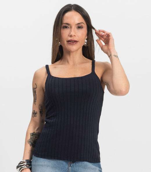 Blusa Feminina De Alça Seletc Azul