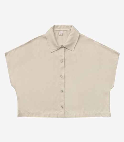 Camisa Feminina Botão de Viscose Rovitex Bege