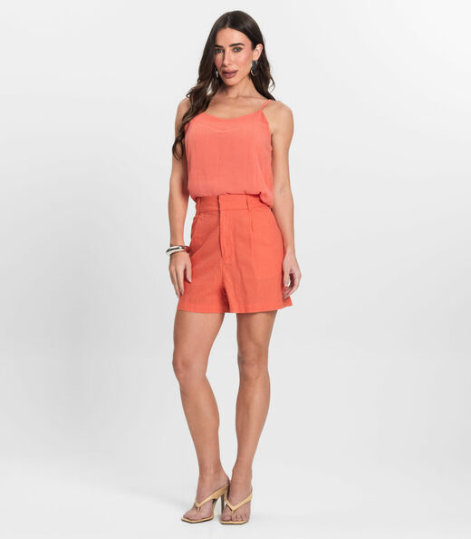 Blusa De Alças Feminina Linho Strong Endless Laranja