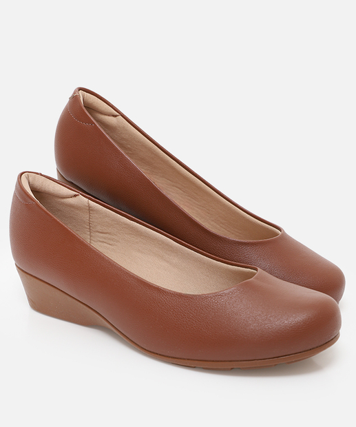 Scarpin Feminino Salto Anabela Modare Marrom