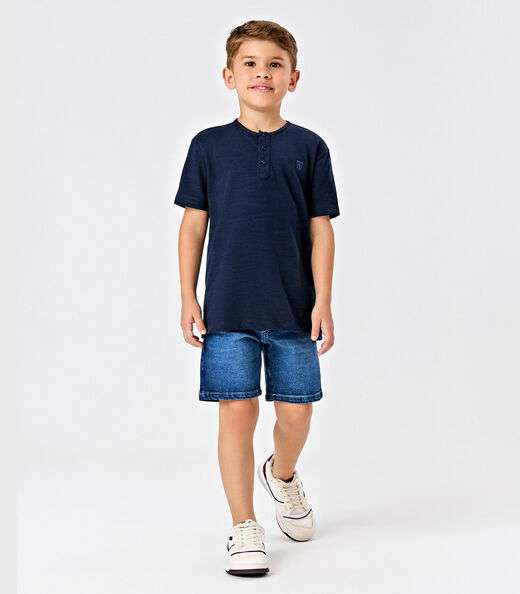 Bermuda Masculina Jeans Trick Nick Azul