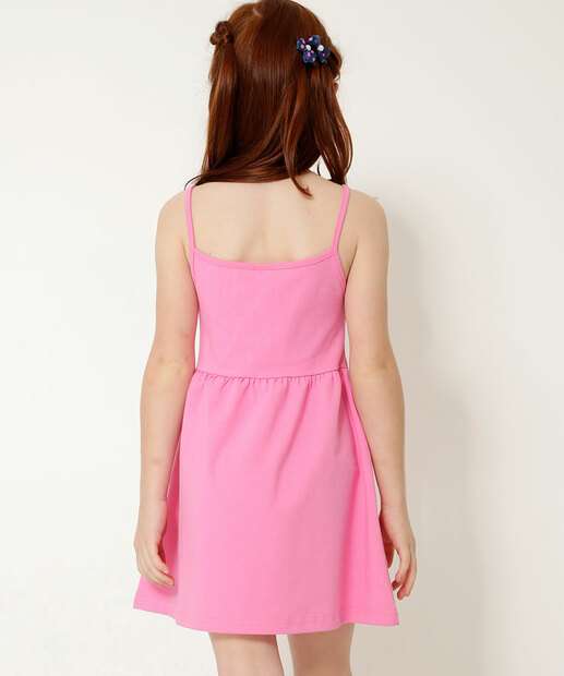 Vestido Infantil Alças Finas Tam 4 a 10