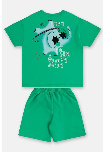 Conjunto Menino Camiseta e Bermuda Três e Já