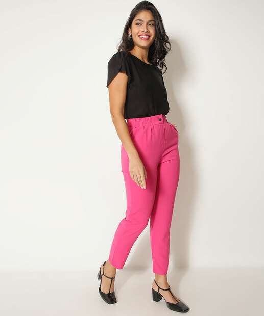 Calça Feminina Reta Bolsos Marisa