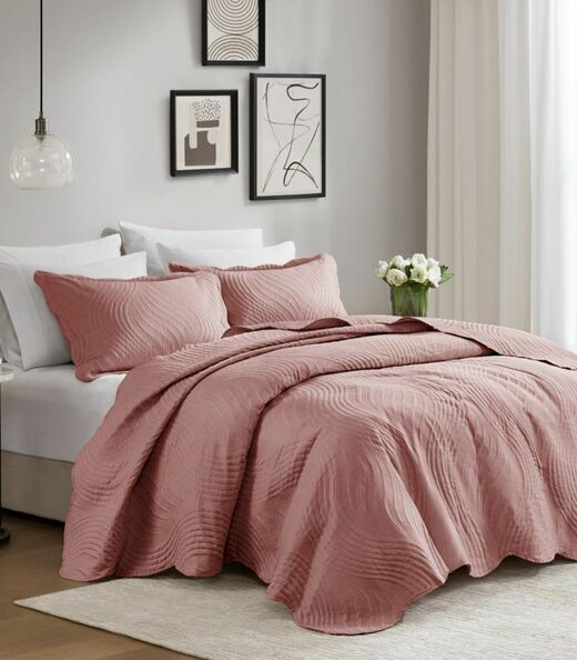 Image_Jogo De Colcha Queen Milão 150 Fios Corttex Rosa