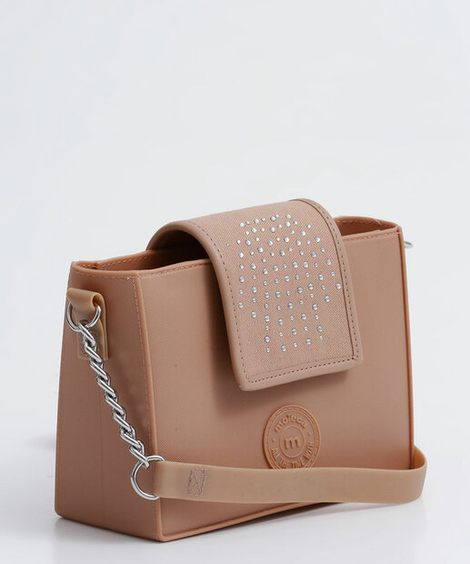 Bolsa Transversal Crossbody Feminina Strass Moleca