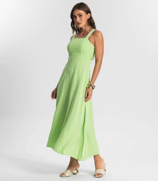 Vestido Midi De Alça Endless Verde