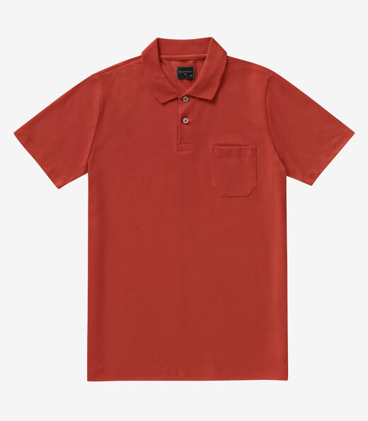 Polo Masculina Pique Diametro Vermelho