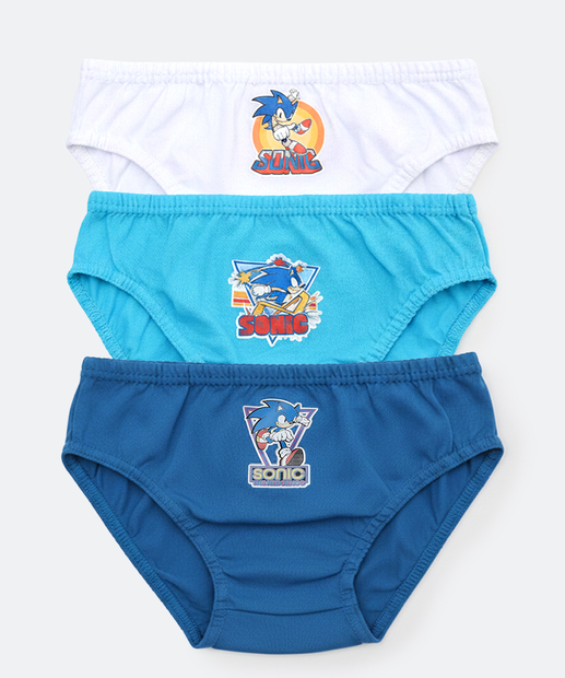 Image_Kit 3 Cuecas Infantil Estampa Sonic Tam 4 a 12