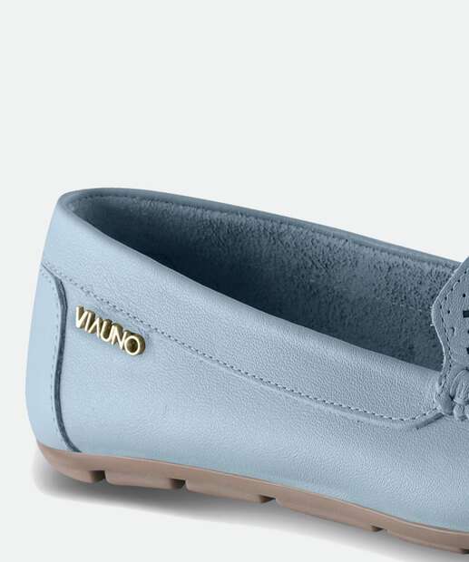 Mocassim Loafer Feminino Bico Redondo Via Uno
