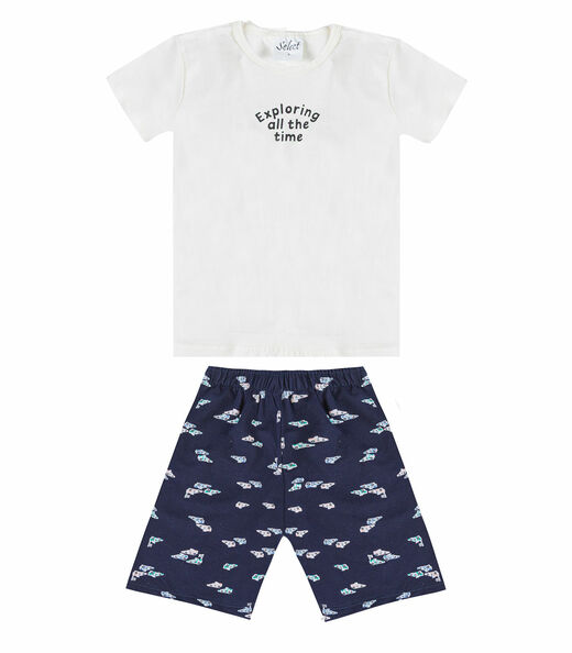Conjunto Masculino Camiseta E Bermuda Select Azul