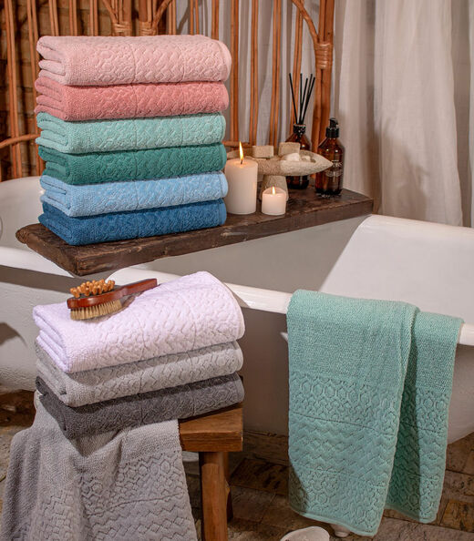 Toalha De Rosto Loft Fio Penteado Atlantica Bege