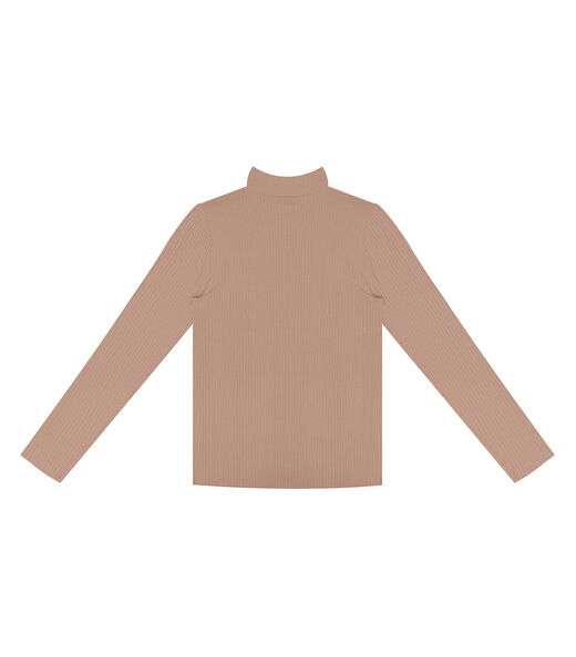 Image_Blusa Manga Longa Canelada Rovitex Marrom