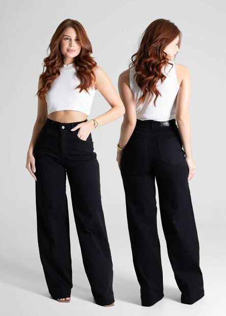 Calça Sarja Sawary Wide Leg - 280634