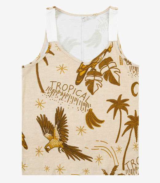 Image_Regata Nadador Feminina Estampada Rovitex Bege