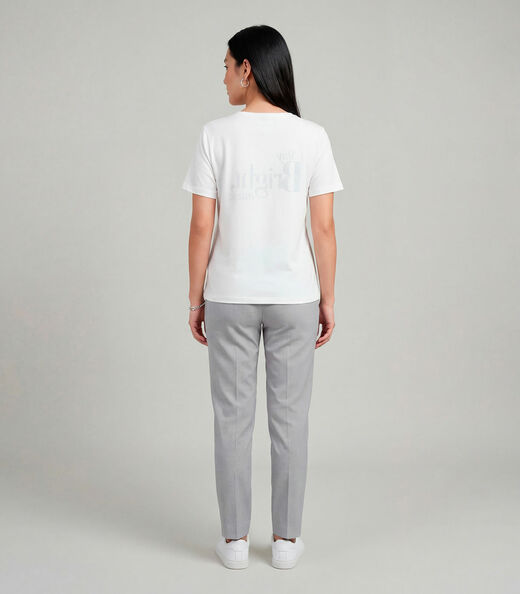 Blusa Feminina Com Estampa Infinita Cor Bege