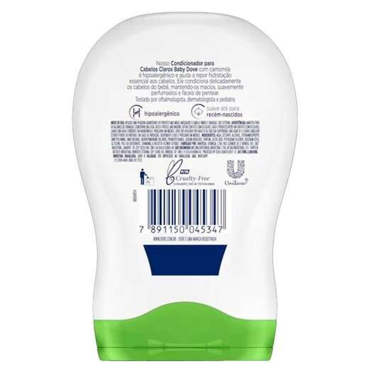 Condicionador Baby Dove Cabelos Claros Hidratação Enriquecida 200ml