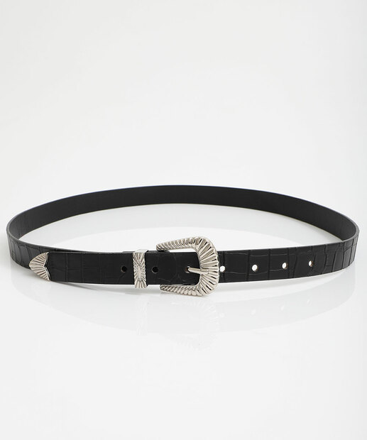 Cinto Feminino Fivela Trabalhada Marisa Preto