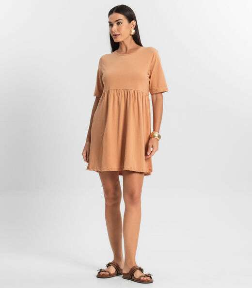 Vestido Feminino Liso Select Marrom