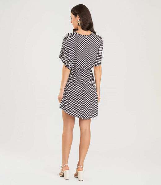 Vestido Feminino Estampado Infinita Cor Preto