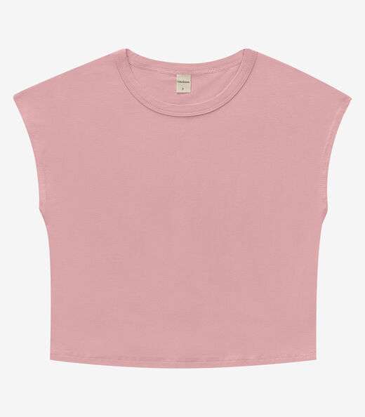 Blusa Básica Feminina Viscotorcion Rovitex Rosa