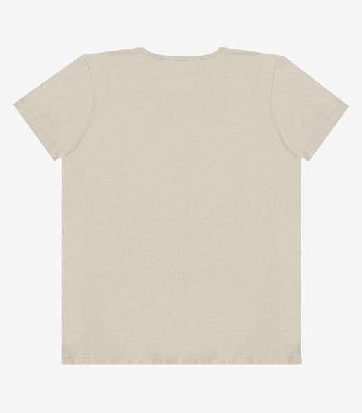 Blusa Feminina Manga Curta Estampada Select Bege