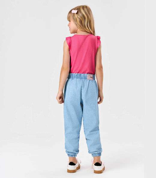 Calça Infantil Clochard Jeans Trick Nick Azul