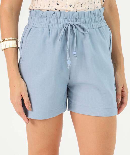 Short Feminino Clochard Bolsos Marisa Azul