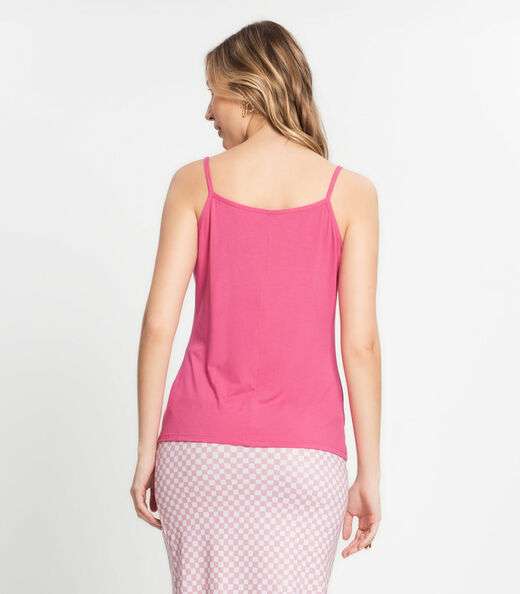 Blusa Feminina de Alças Básica Rovitex Rosa