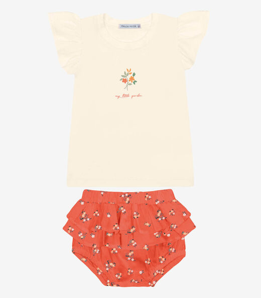 Image_Conjunto Infantil Blusa Com Calcinha Trick Nick Bege