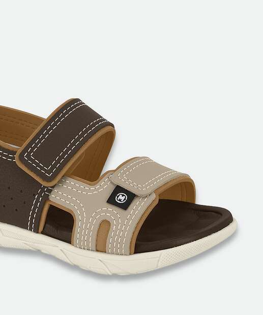 Sandália Infantil Recorte Molekinho Marrom