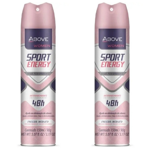 Image_Kit c/2 Unidades de Desodorante Antibacteriano Aerosol Above Clássico 150ml Ener