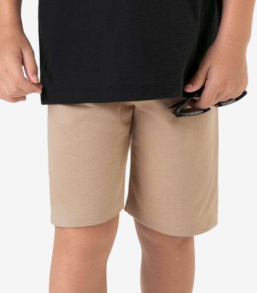 Conjunto Camiseta com Bermuda Meia Malha RoviKids Preto