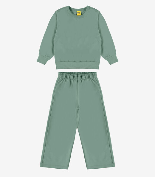 Image_Conjunto Blusão Com Calça Wide Moletom Rovi Kids Verde