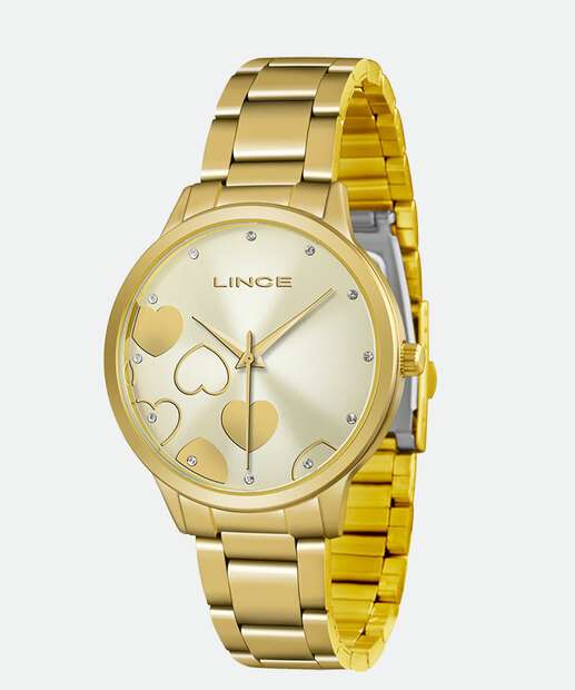 Kit Relógio Feminino Coração Lince LRGH078L KV25C1KX