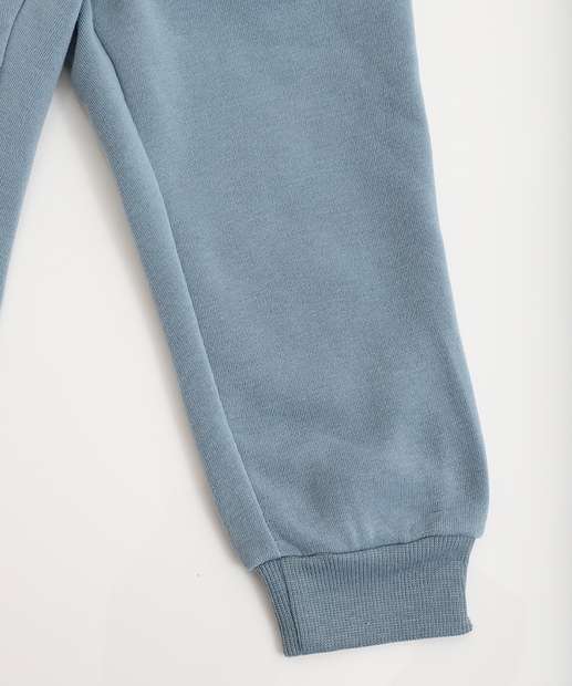 Calça Infantil Jogger Moletom Marisa Tam 1 a 3 Azul