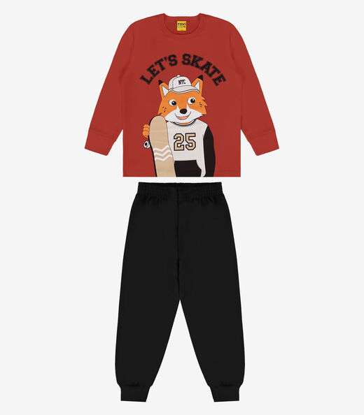 Image_Conjunto Camiseta Manga Longa Com Calça Rovi Kids Marrom