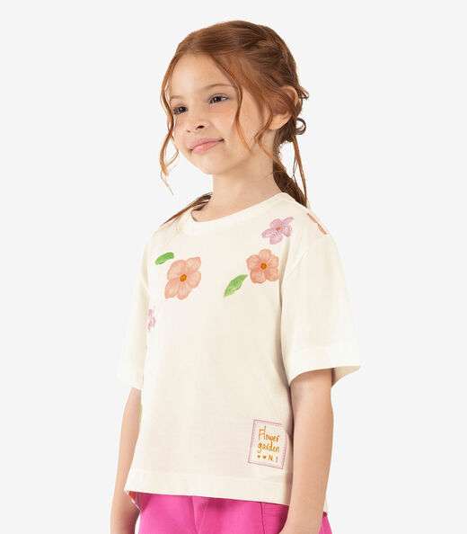 Blusa Infantil Meia Malha Rovi kids Bege