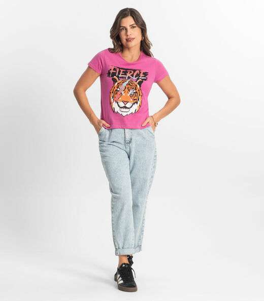 Blusa T-Shirt Feminina Estampada Select Rosa