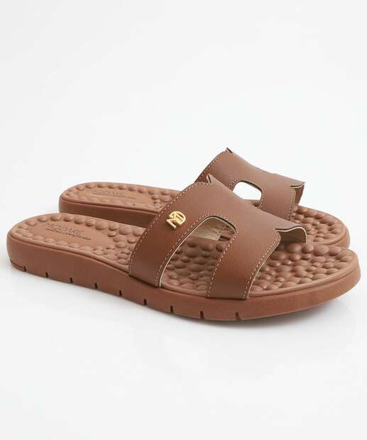 Rasteirinha Feminina Tiras Modare Marrom