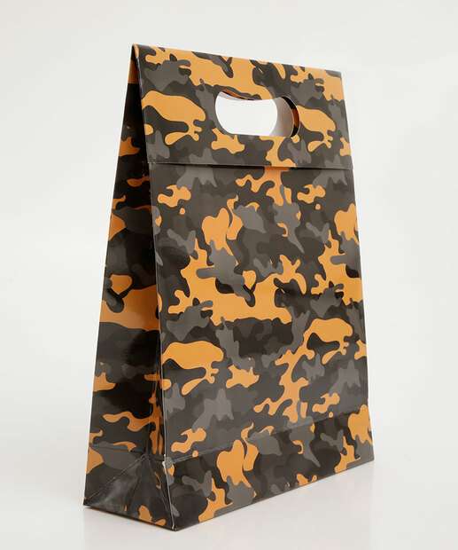 Embalagem Presente Sacola Estampa Camuflada Marisa