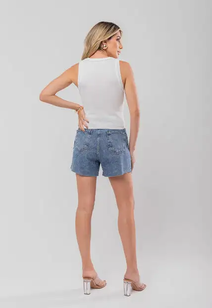 Regata Tricot Texturizada Branco Salvatore Fashion