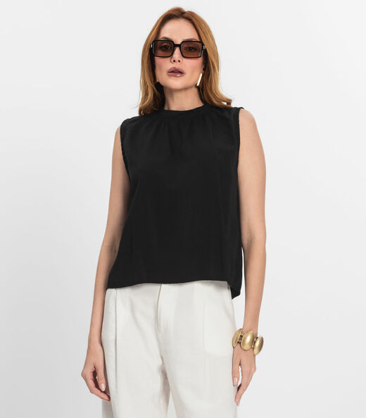 Image_Regata Feminina Curta Com Gola Endless Preto