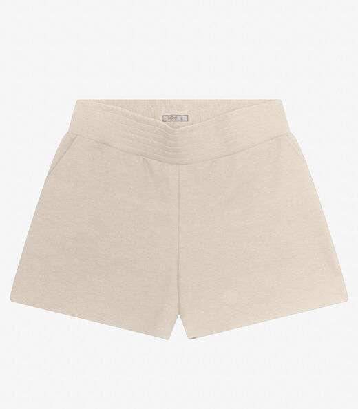 Image_Shorts Plus Size em Piquet Verona Secret Glam Bege