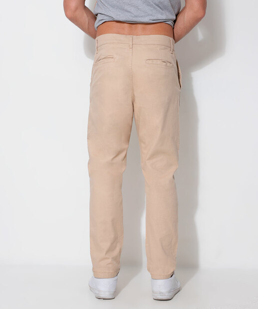 Calça Masculina Sarja Slim Chino 